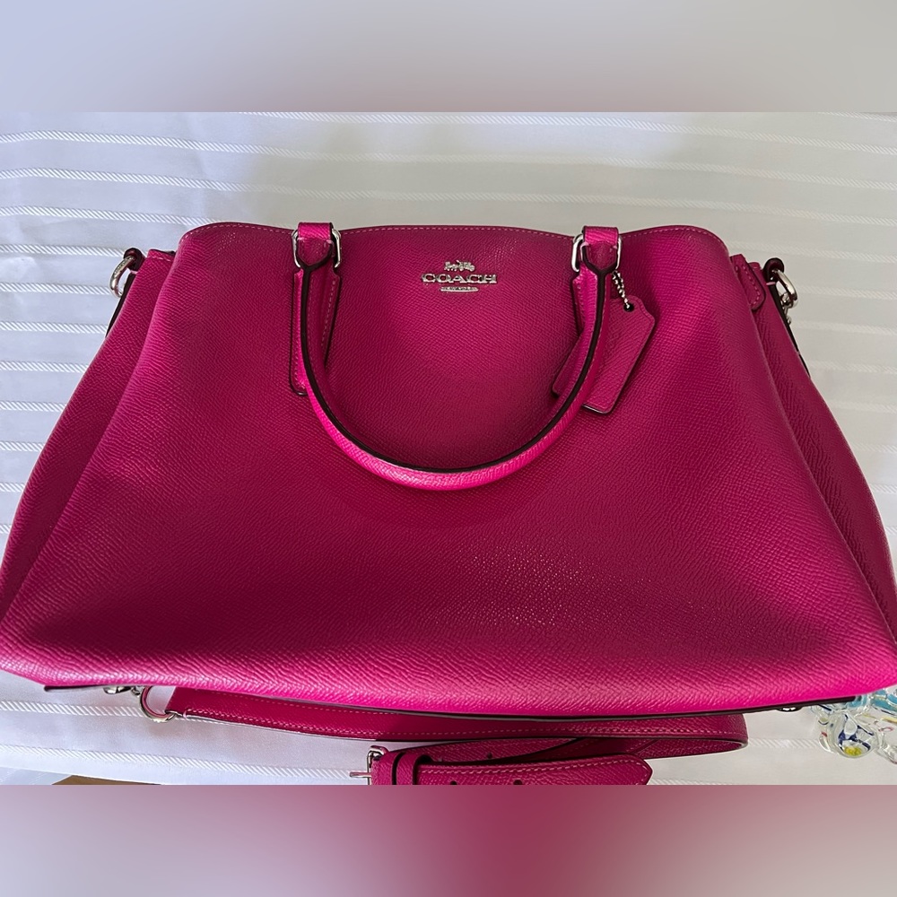 Coach Top handle two way bag. Fuschia Pink. Lightly used w/ signs of use.